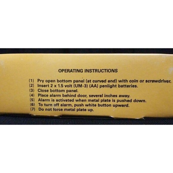 S.O.S. Police Siren Door-Stop Burglar Alarm No.113 Battery Operated Portable Sec - Picture 6 of 6